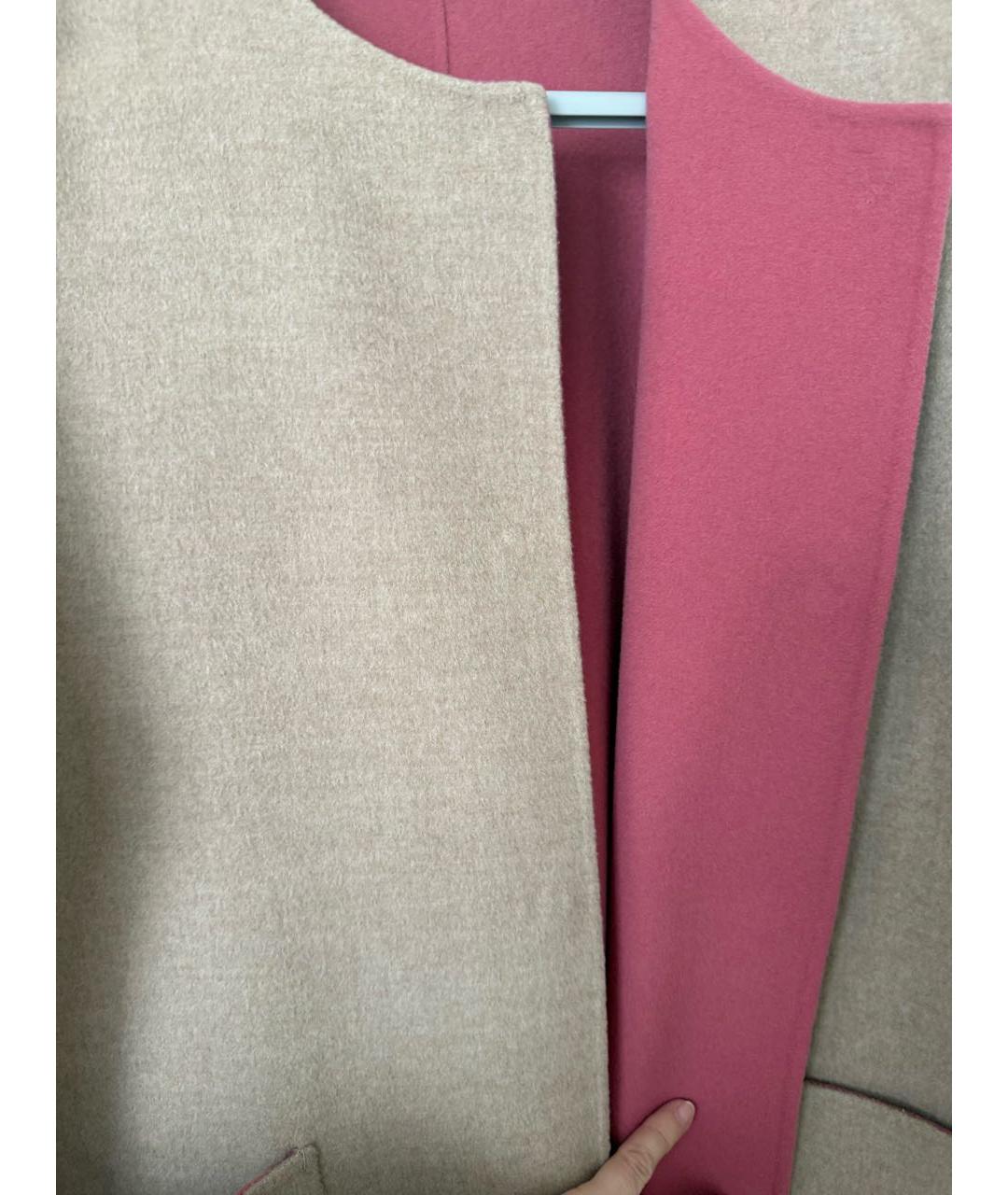 WEEKEND MAX MARA Бежевое шерстяное пальто, фото 5