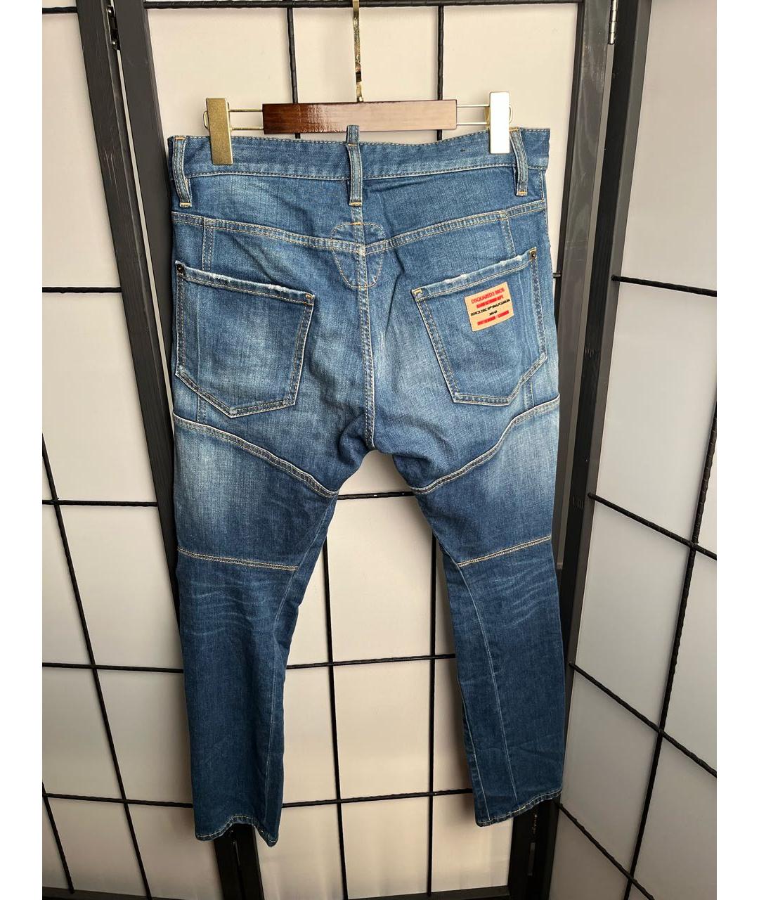 DSQUARED2 Синие хлопко-эластановые джинсы скинни, фото 2