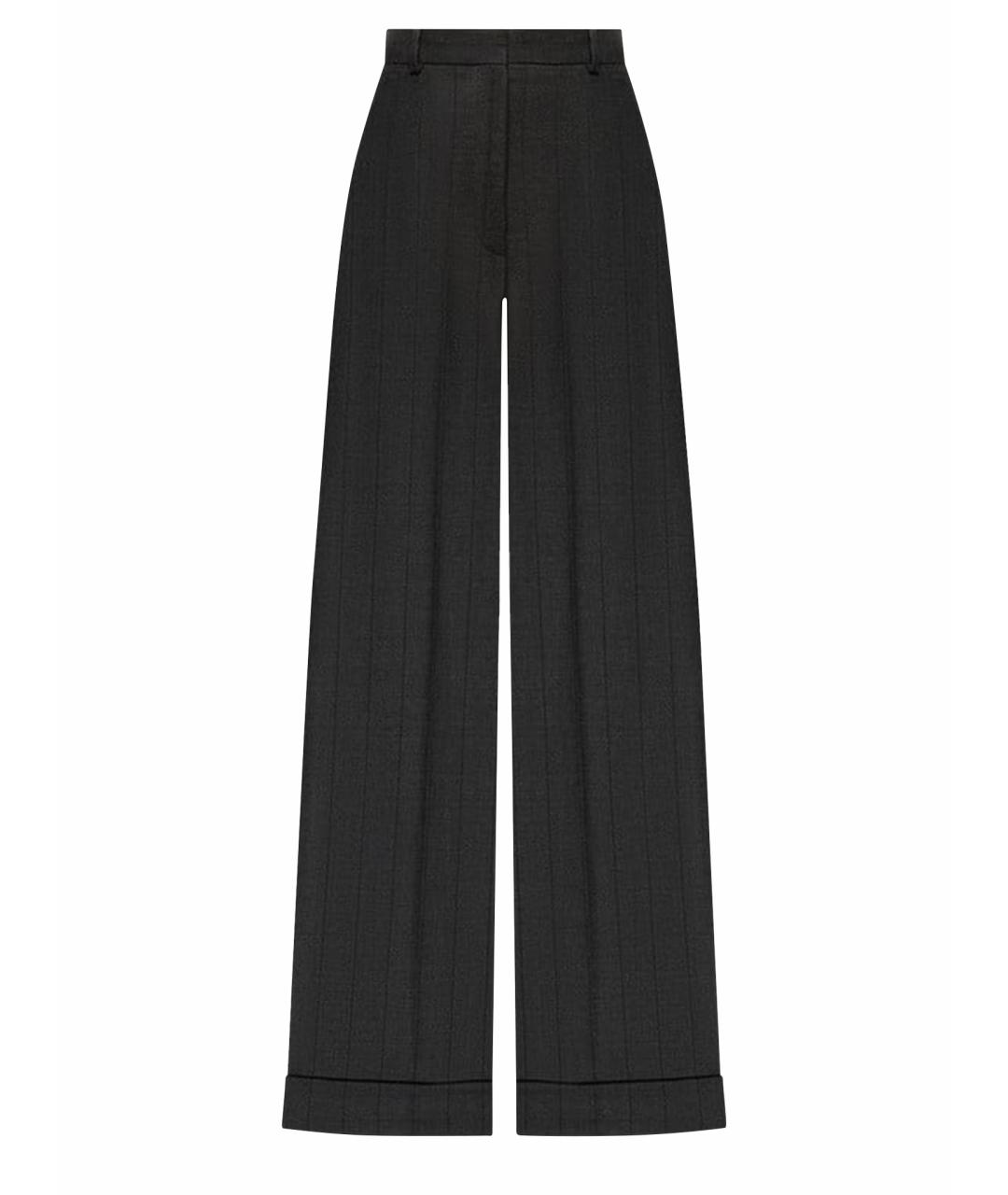 LORO PIANA Серые шерстяные брюки широкие, фото 1