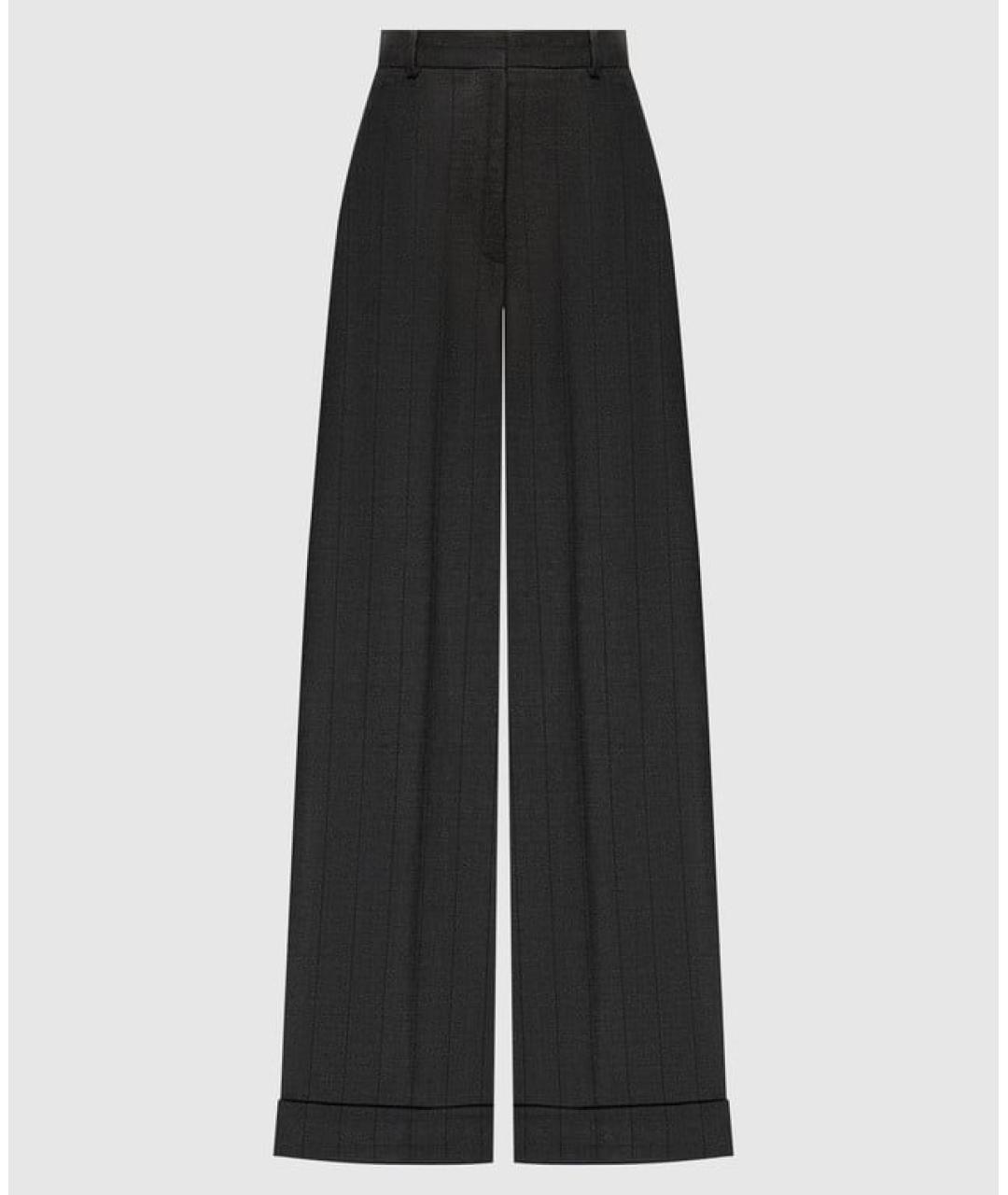 LORO PIANA Серые шерстяные брюки широкие, фото 5