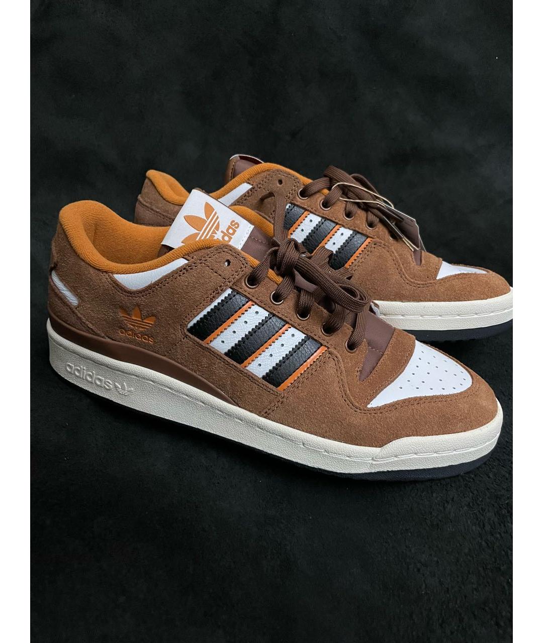 ADIDAS Коричневые замшевые низкие кроссовки / кеды, фото 5