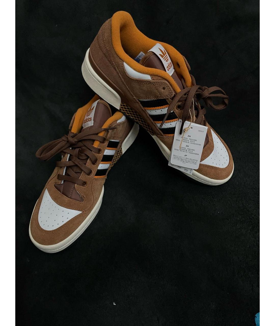 ADIDAS Коричневые замшевые низкие кроссовки / кеды, фото 4