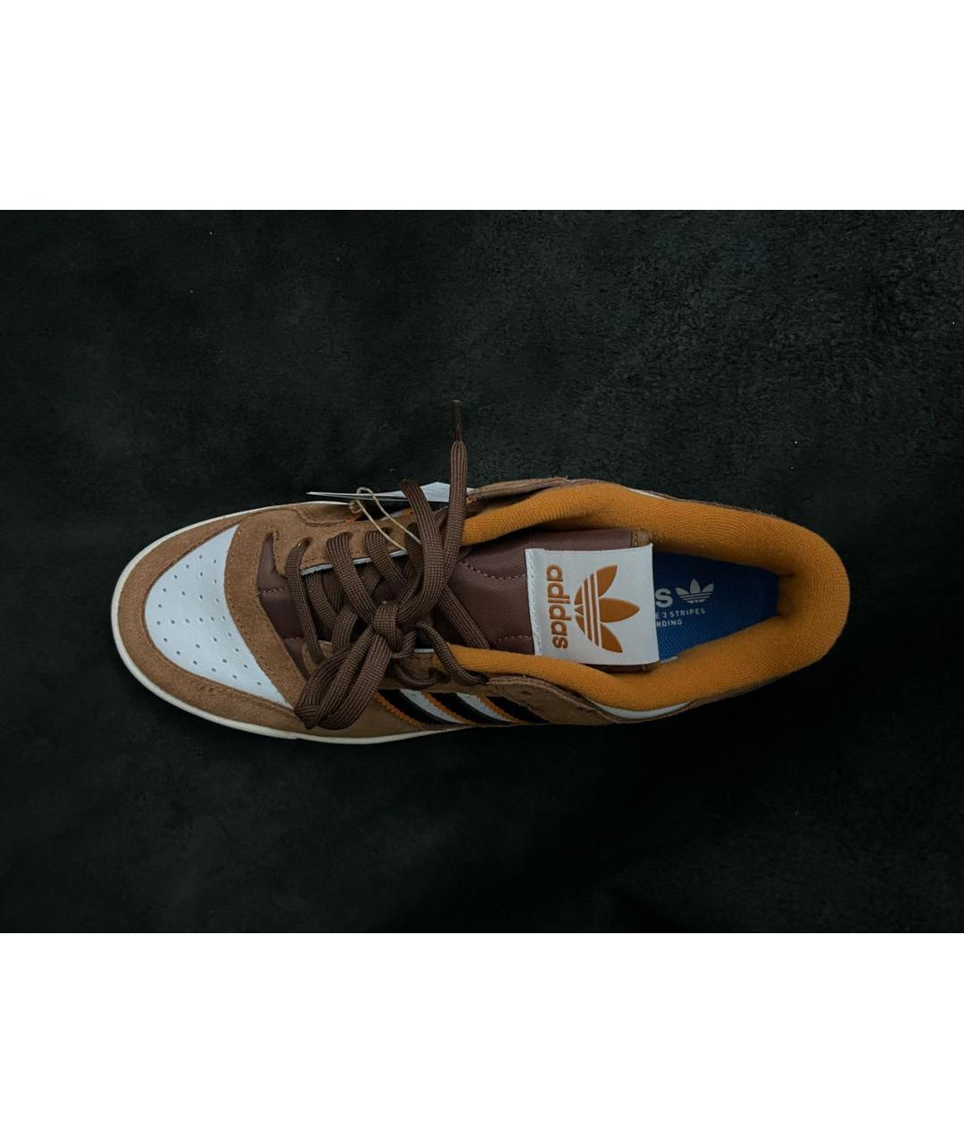 ADIDAS Коричневые замшевые низкие кроссовки / кеды, фото 3