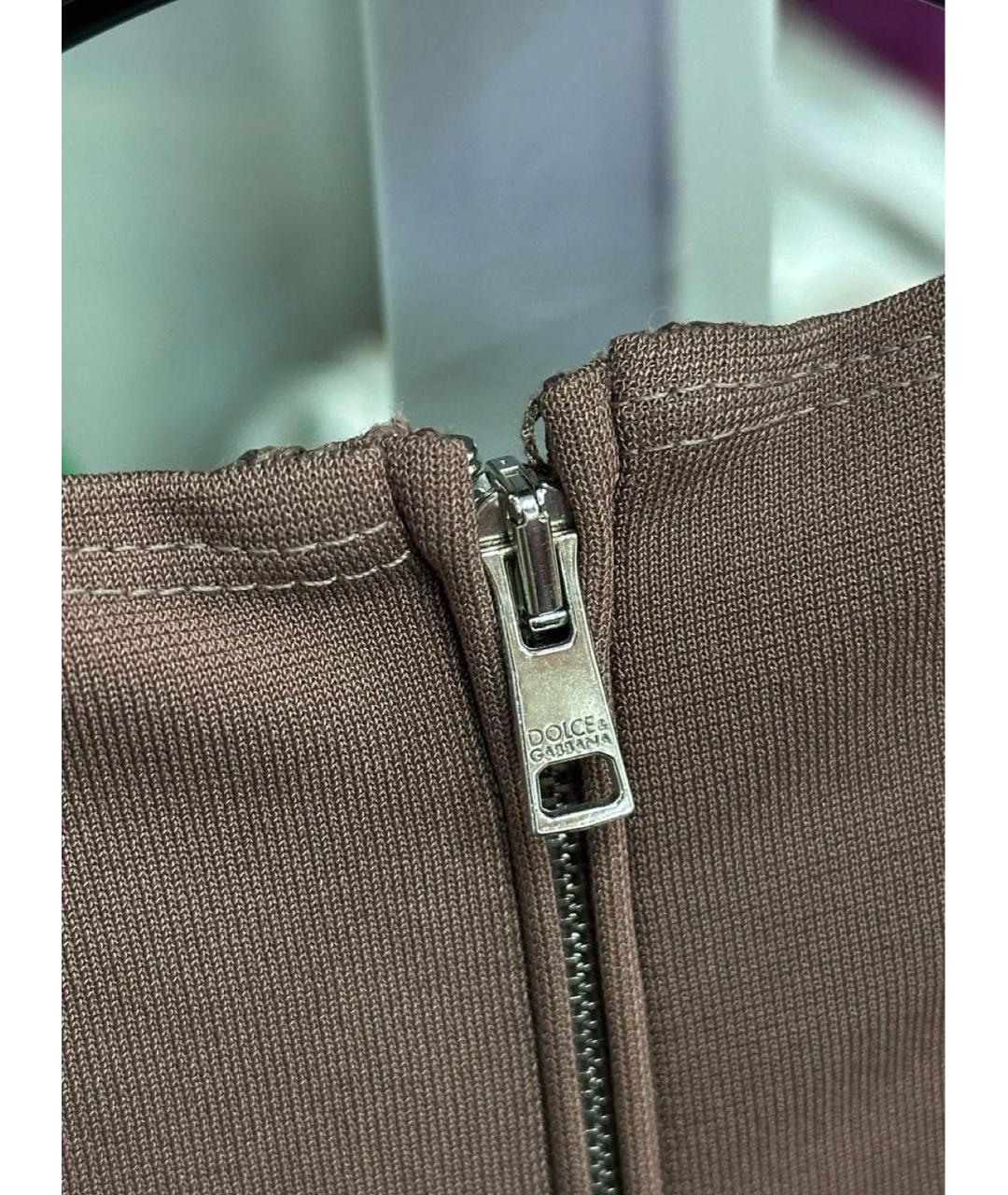 DOLCE&GABBANA Коралловое вискозное повседневное платье, фото 5