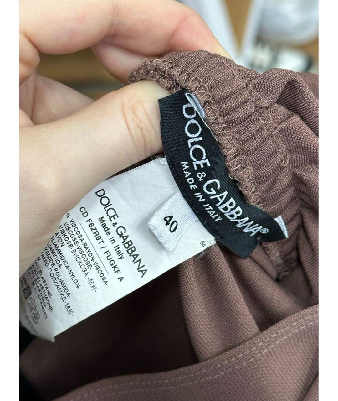 DOLCE&GABBANA Коралловое вискозное повседневное платье, фото 4