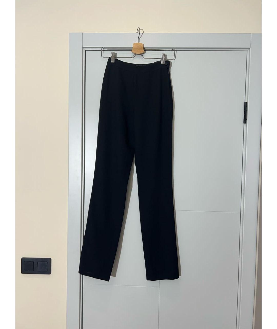 CHANEL Черные шерстяные прямые брюки, фото 9