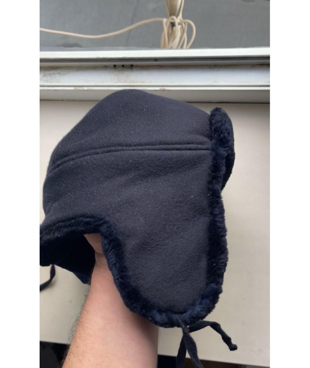 BRIONI Темно-синяя шерстяная шапка, фото 9