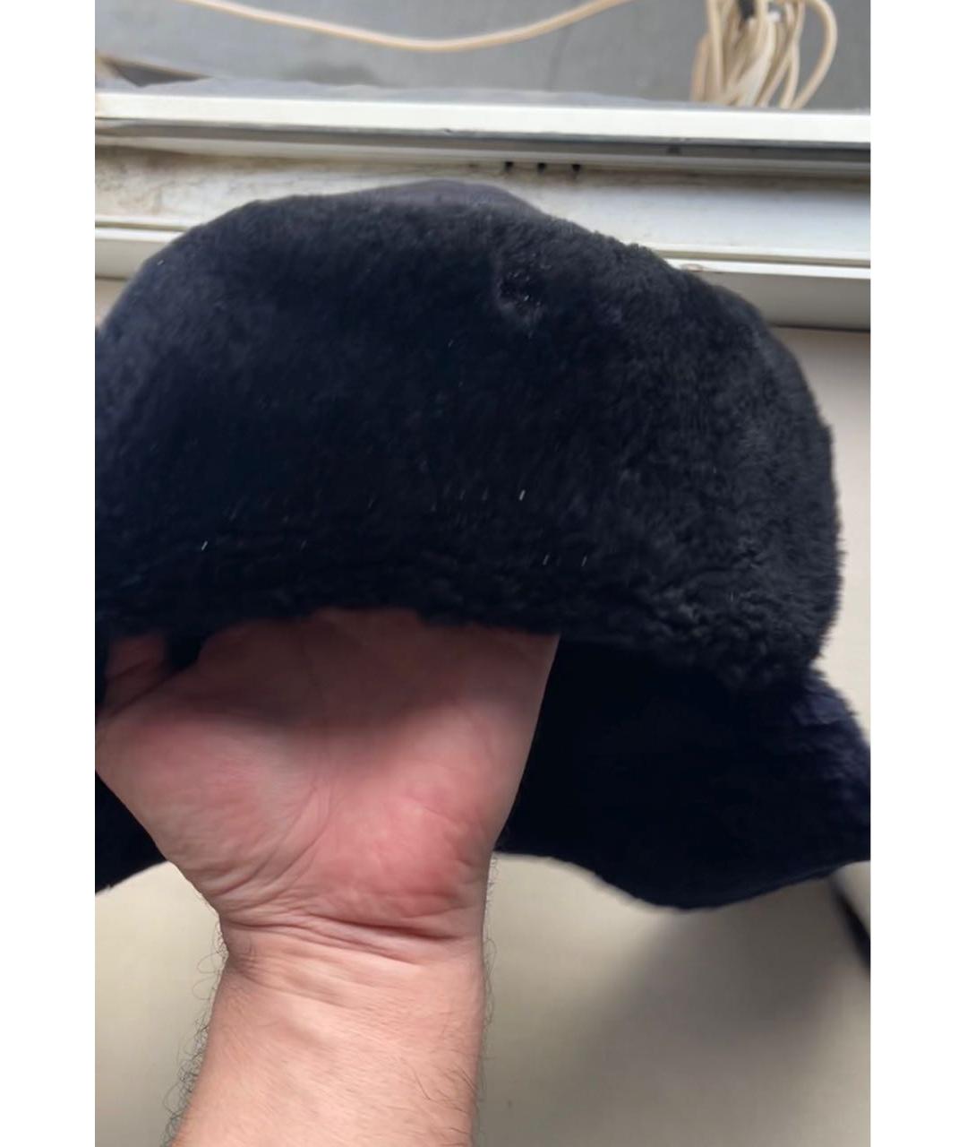 BRIONI Темно-синяя шерстяная шапка, фото 5