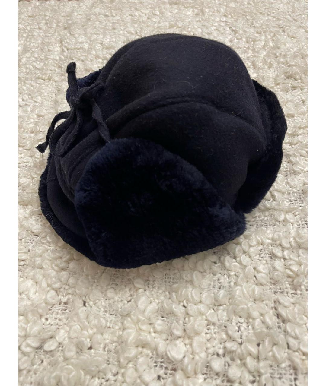 BRIONI Темно-синяя шерстяная шапка, фото 3