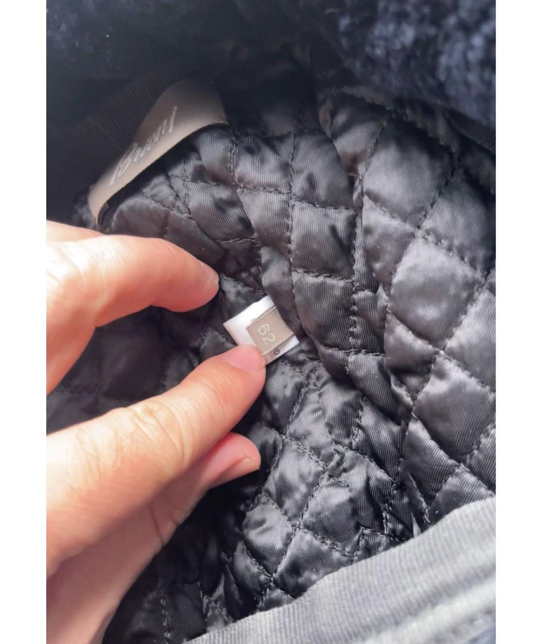 BRIONI Темно-синяя шерстяная шапка, фото 8