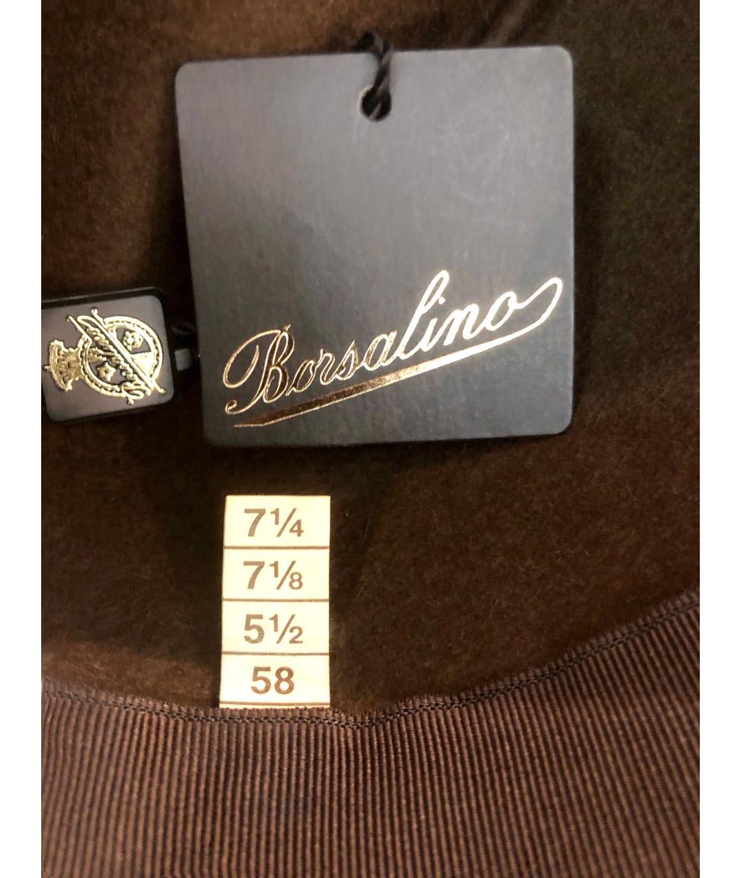 BORSALINO Коричневая шерстяная шляпа, фото 4
