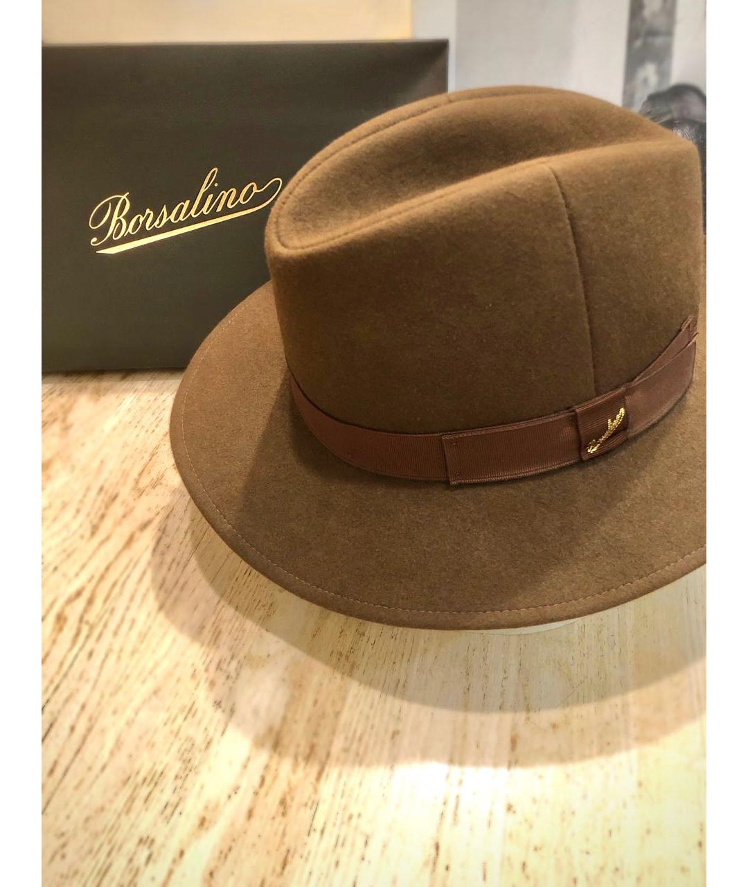 BORSALINO Коричневая шерстяная шляпа, фото 5
