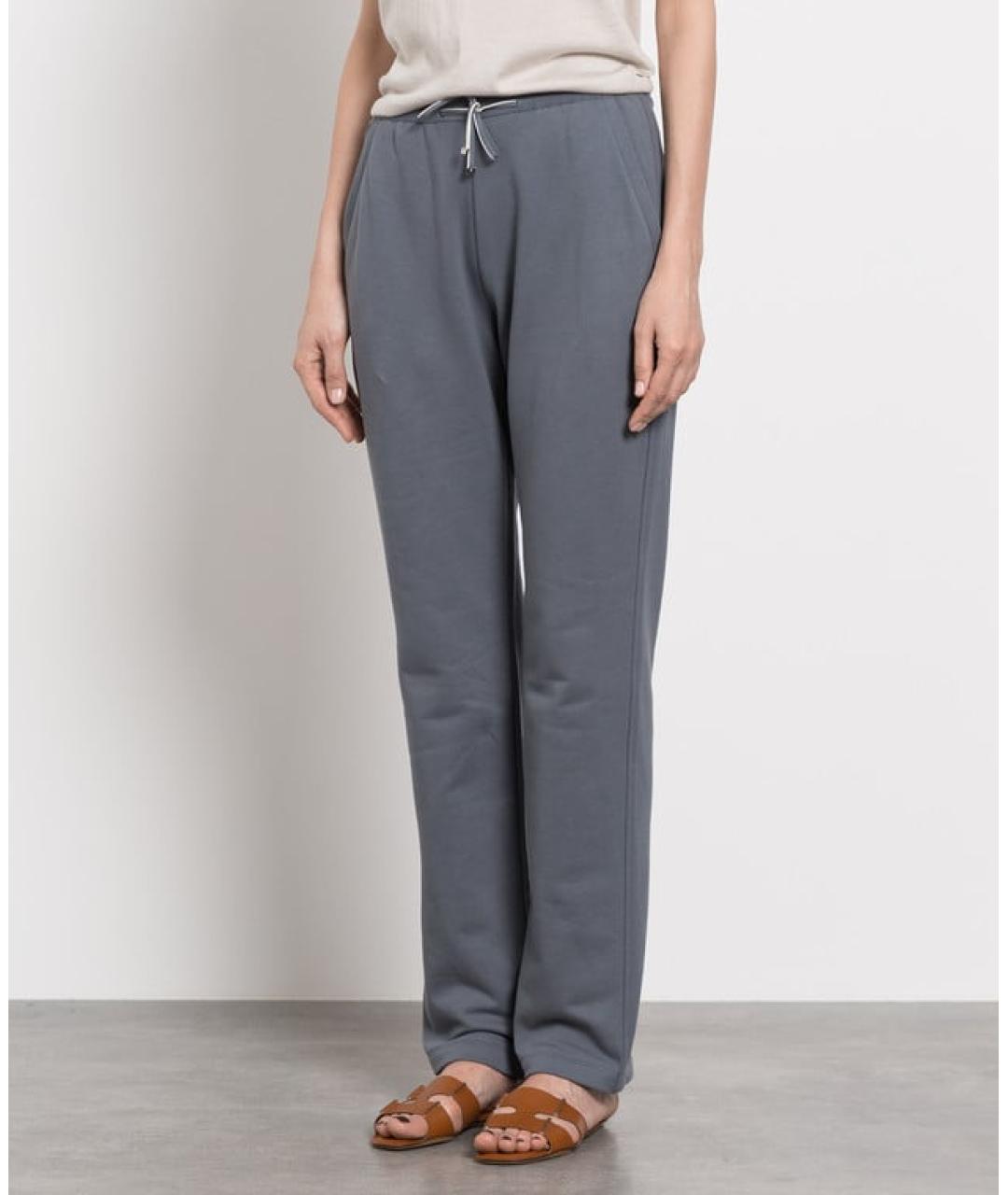 LORO PIANA Серые хлопковые спортивные брюки и шорты, фото 3