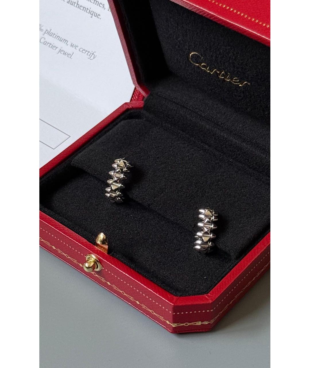 CARTIER Серые серьги из белого золота, фото 2