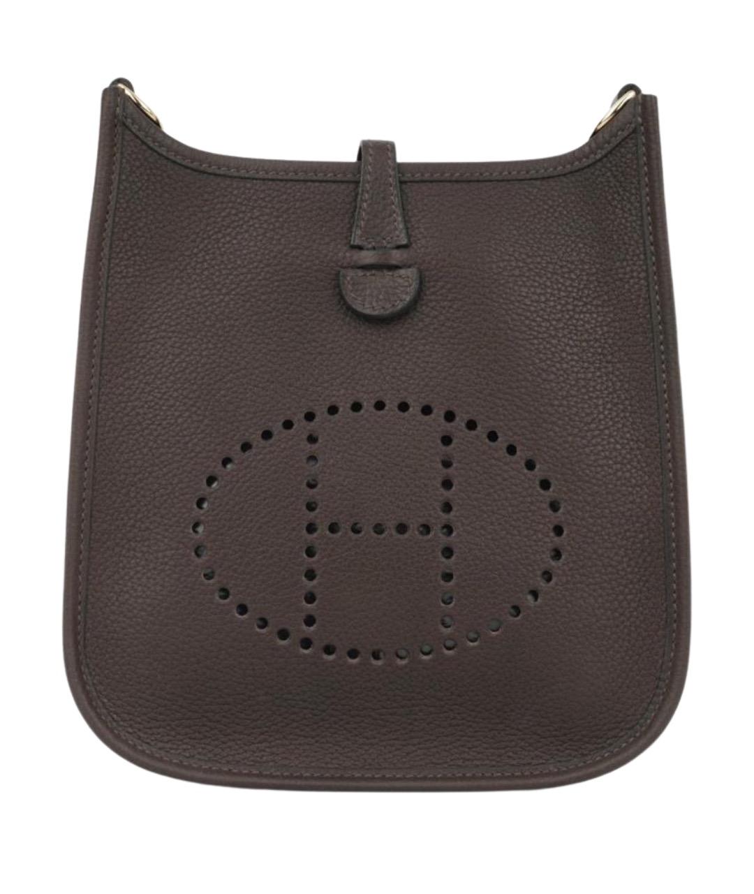 HERMES Коричневая кожаная сумка через плечо, фото 1