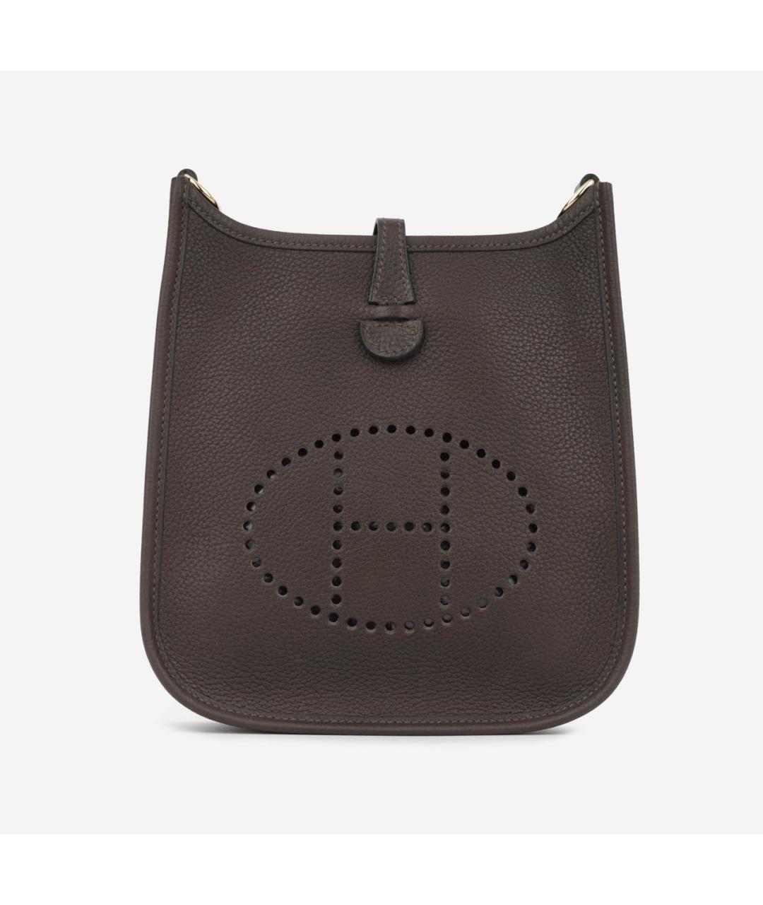 HERMES Коричневая кожаная сумка через плечо, фото 3