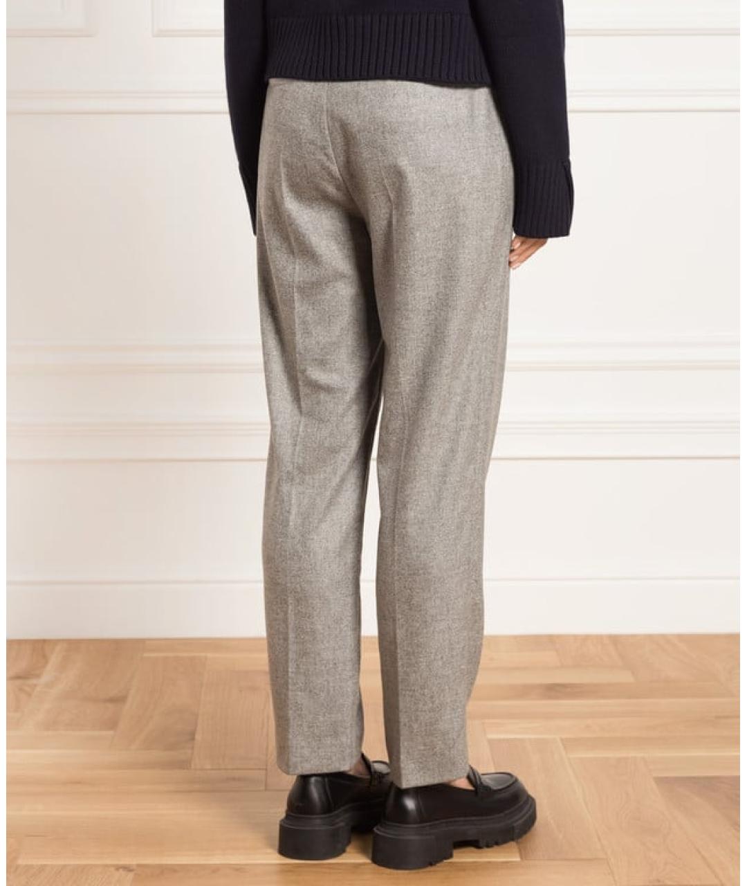 LORO PIANA Серые кашемировые брюки узкие, фото 4