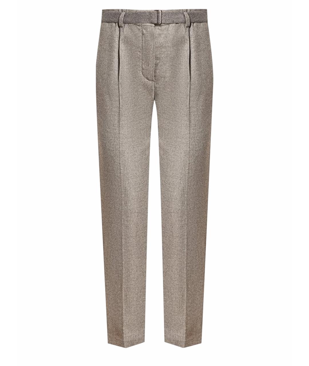 LORO PIANA Серые кашемировые брюки узкие, фото 1