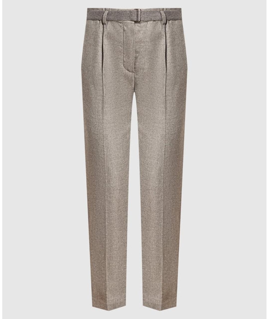 LORO PIANA Серые кашемировые брюки узкие, фото 5