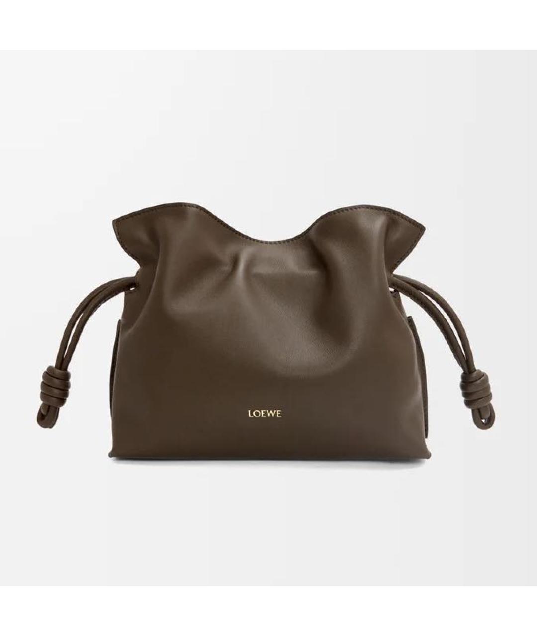 LOEWE Коричневая кожаная сумка через плечо, фото 6