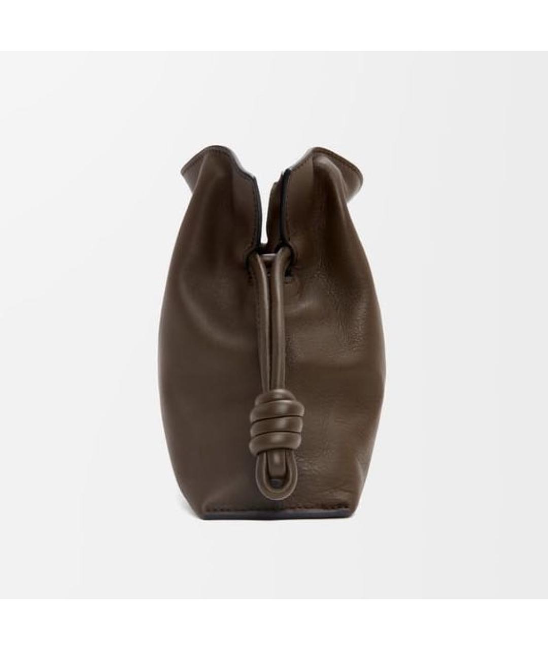 LOEWE Коричневая кожаная сумка через плечо, фото 5