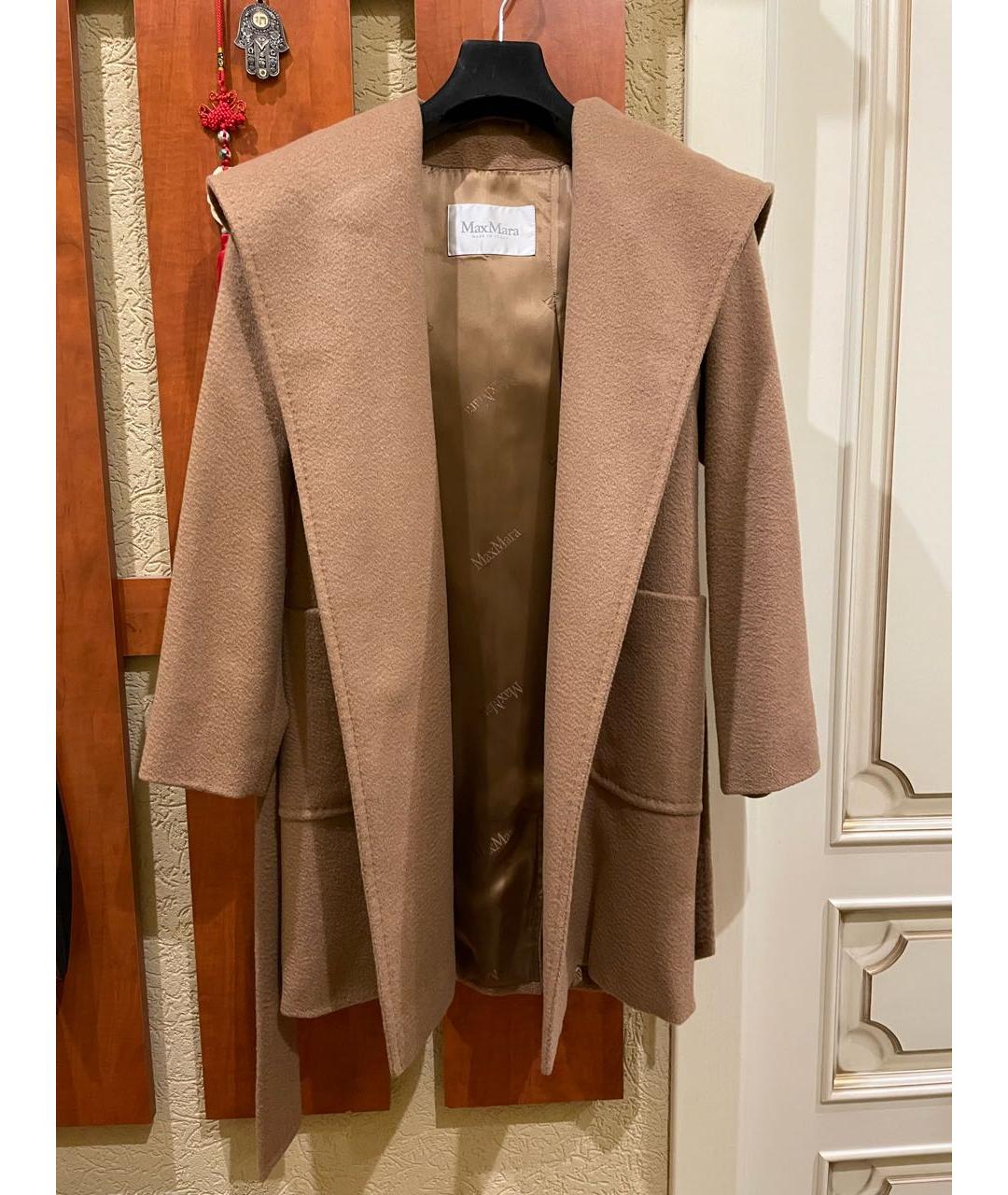 MAX MARA Бежевое шерстяное пальто, фото 6