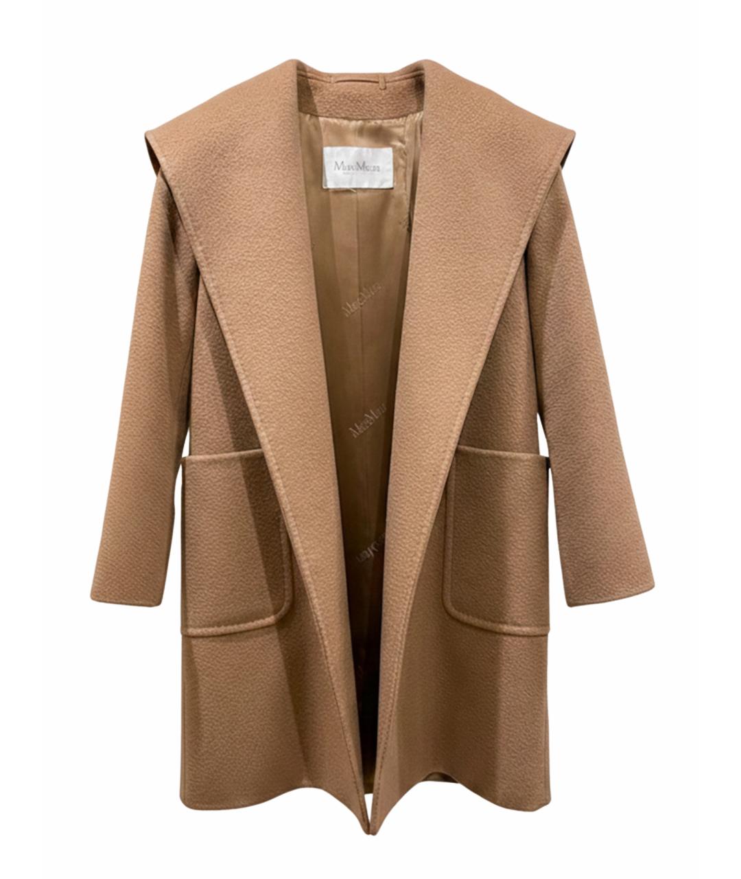 MAX MARA Бежевое шерстяное пальто, фото 1