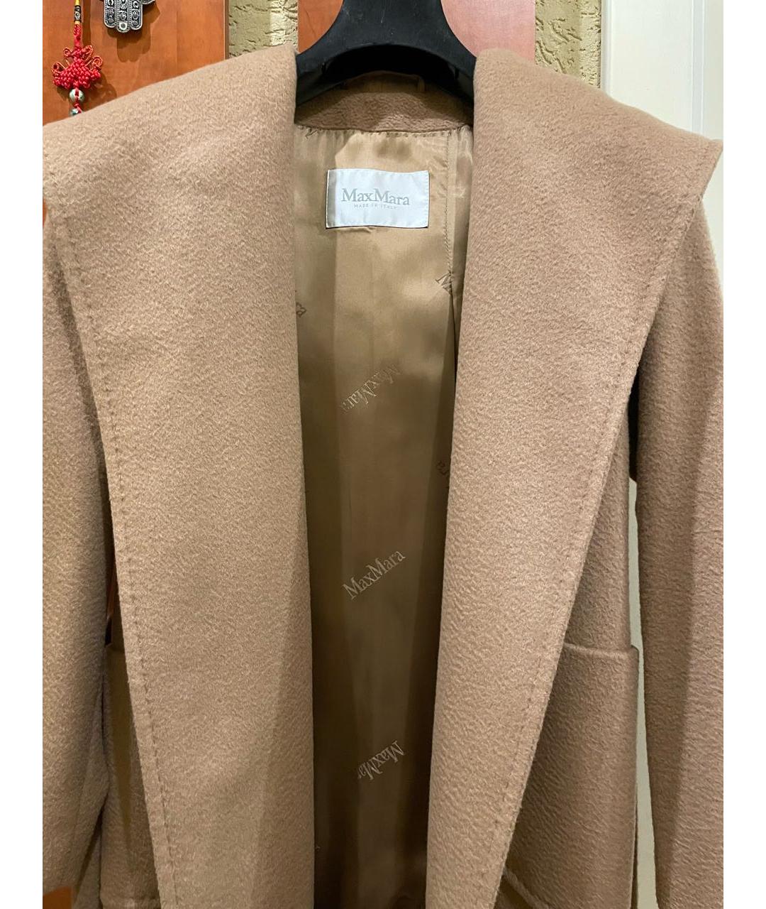 MAX MARA Бежевое шерстяное пальто, фото 5
