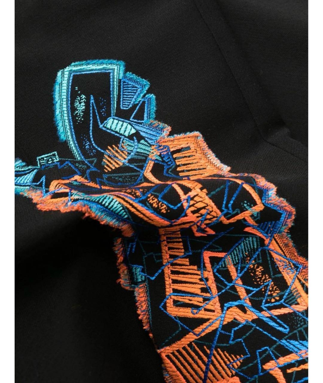 OFF-WHITE Черные шерстяные повседневные брюки, фото 5