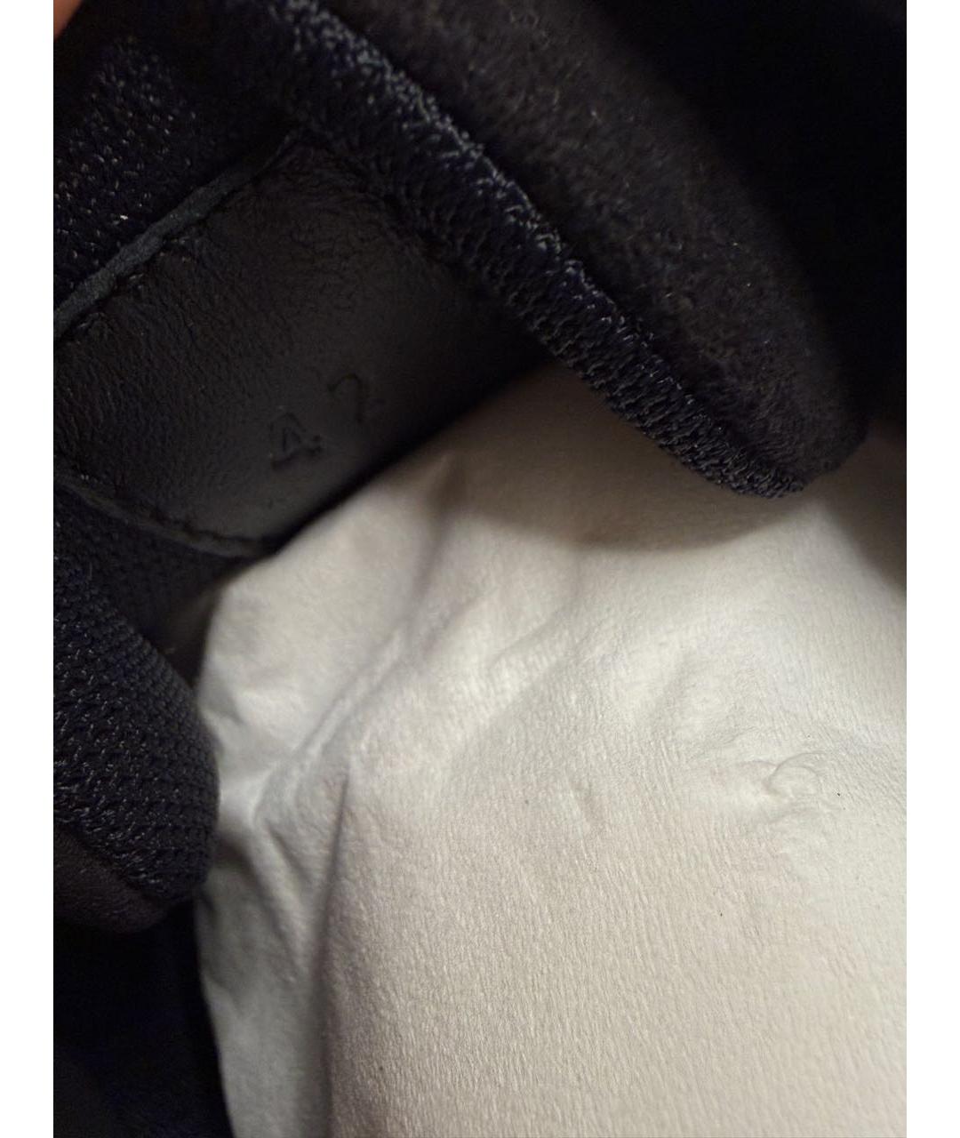 HERMES Черные неопреновые низкие кроссовки / кеды, фото 4