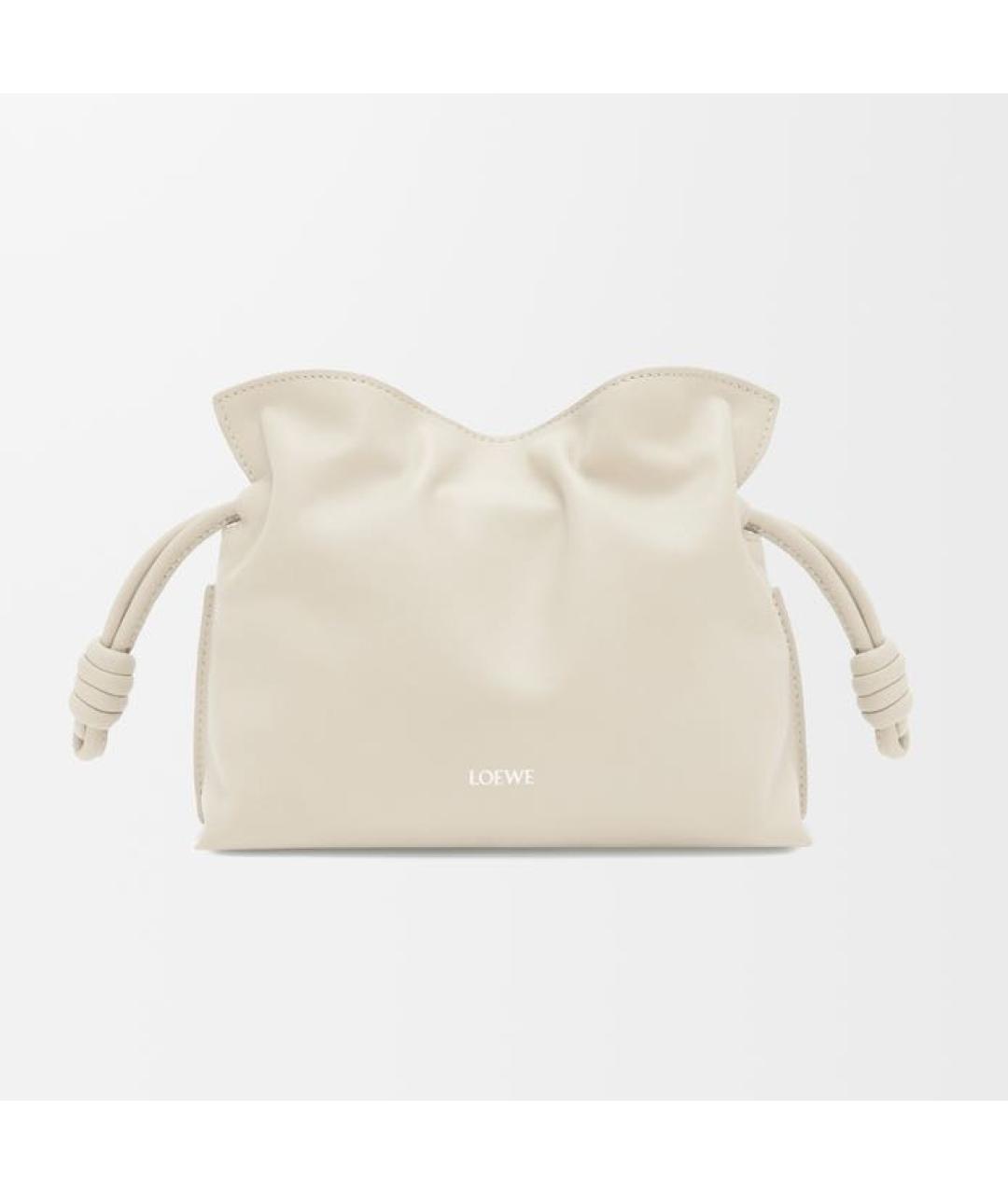 LOEWE Бежевая кожаная сумка через плечо, фото 6