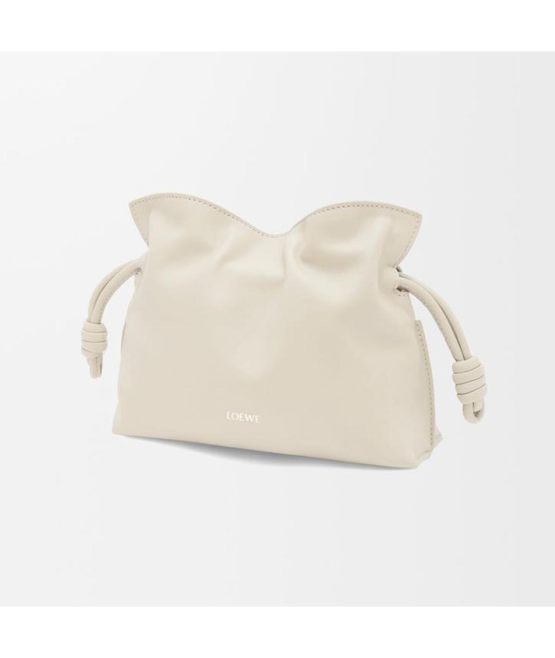 LOEWE Бежевая кожаная сумка через плечо, фото 4