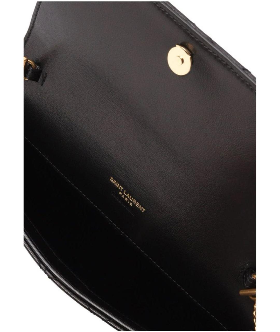 SAINT LAURENT Черная кожаная сумка через плечо, фото 5