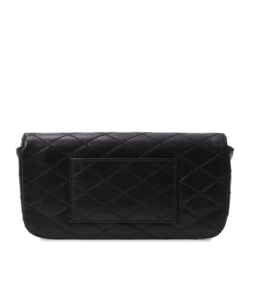 SAINT LAURENT Черная кожаная сумка через плечо, фото 3