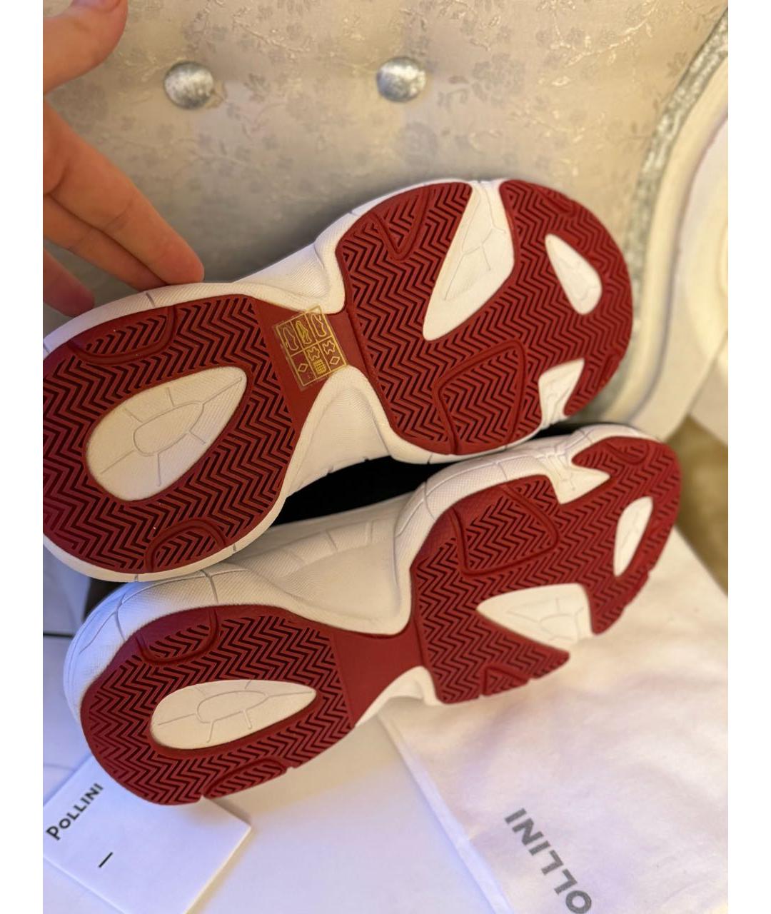 POLLINI Черные кожаные кеды, фото 6