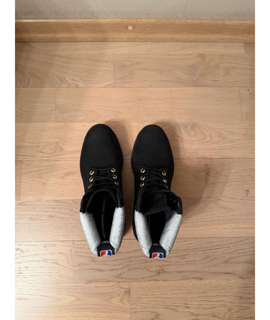 TIMBERLAND Черные нубуковые высокие ботинки, фото 3