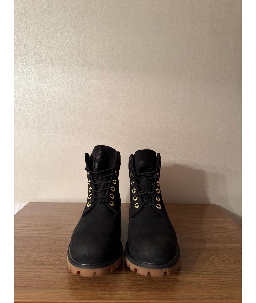 TIMBERLAND Черные нубуковые высокие ботинки, фото 2