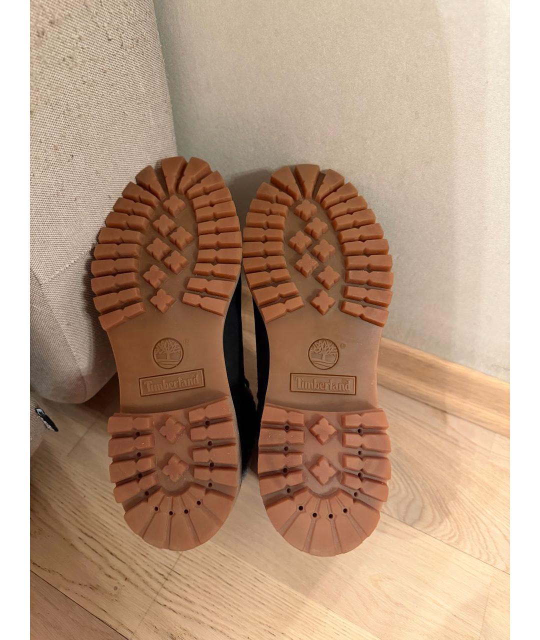 TIMBERLAND Черные нубуковые высокие ботинки, фото 5