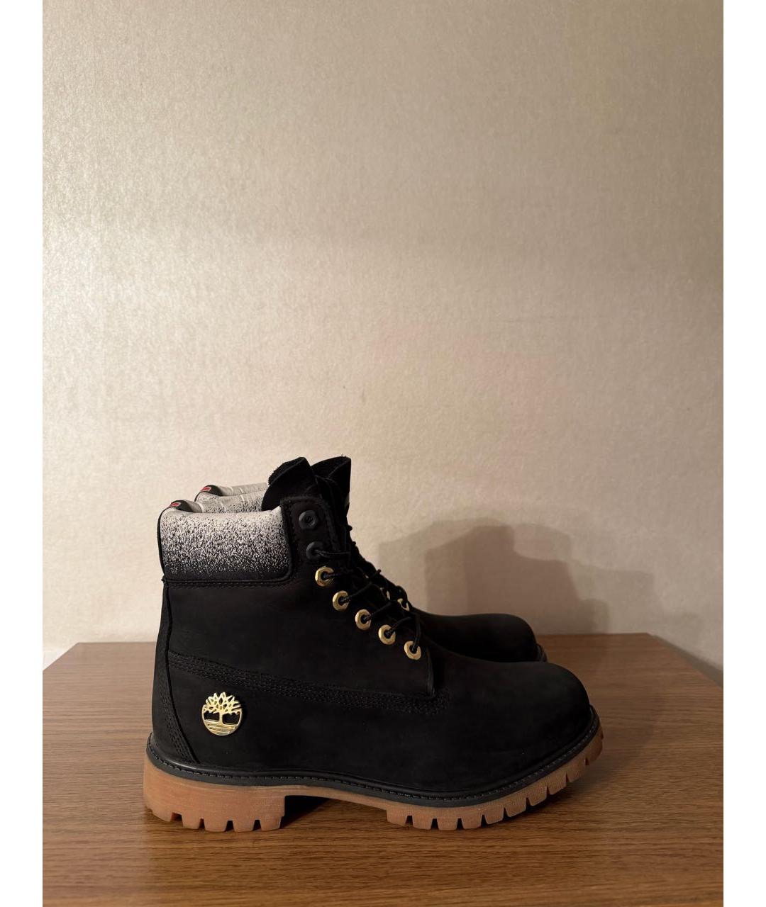 TIMBERLAND Черные нубуковые высокие ботинки, фото 8