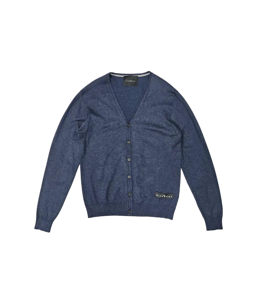 JOHN RICHMOND Синий вискозный кардиган, фото 7