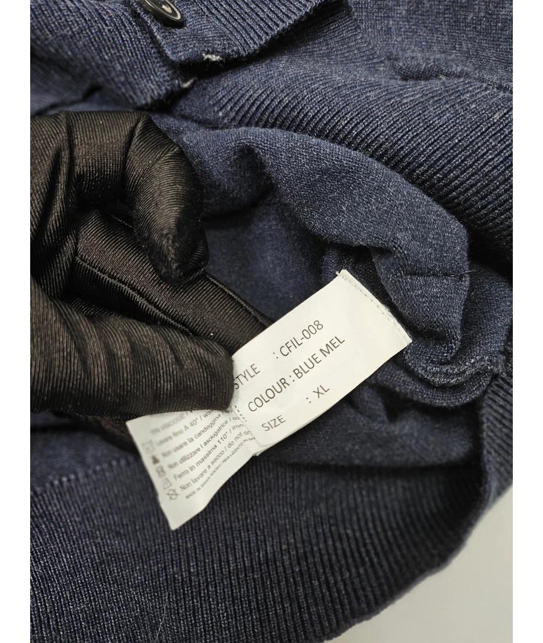 JOHN RICHMOND Синий вискозный кардиган, фото 6