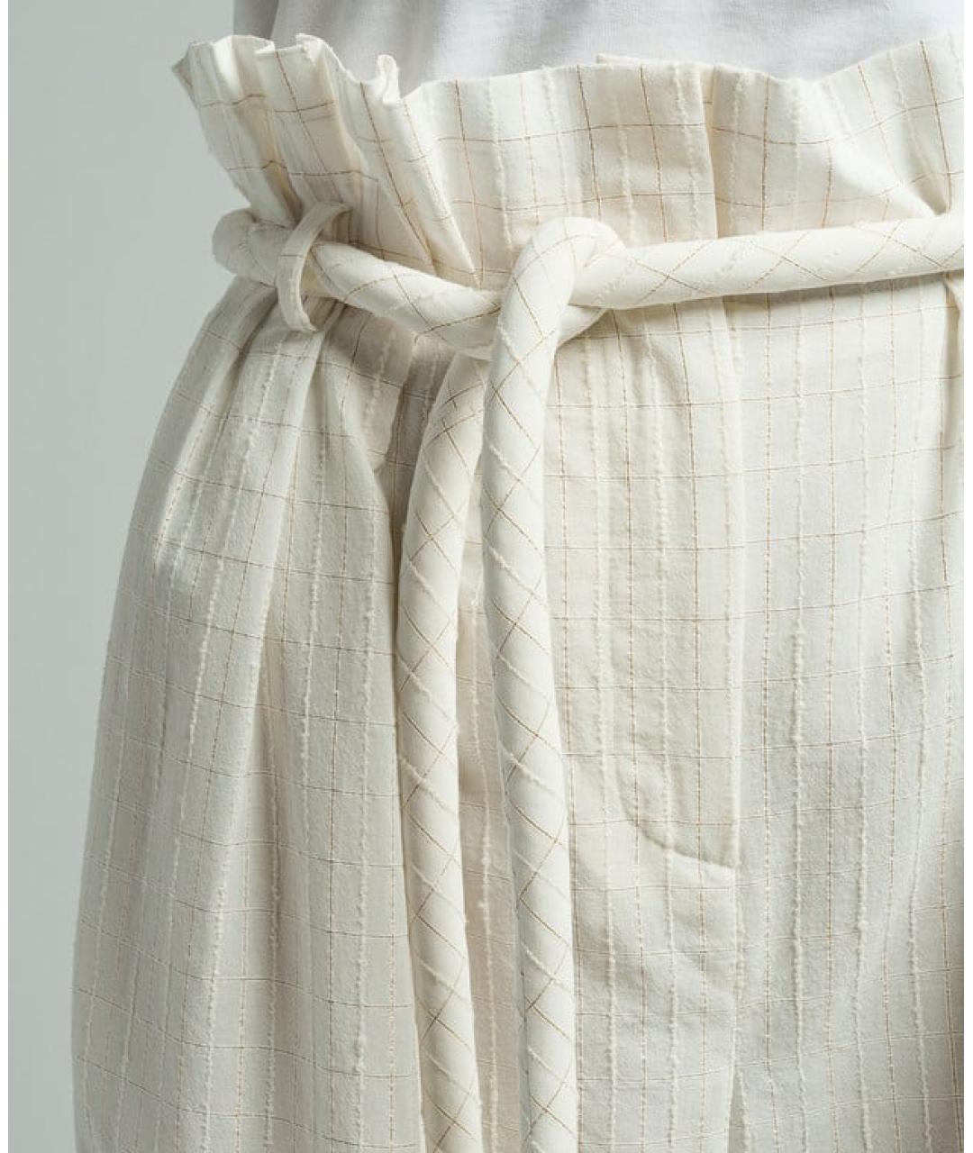 LORO PIANA Бежевые хлопковые брюки широкие, фото 5