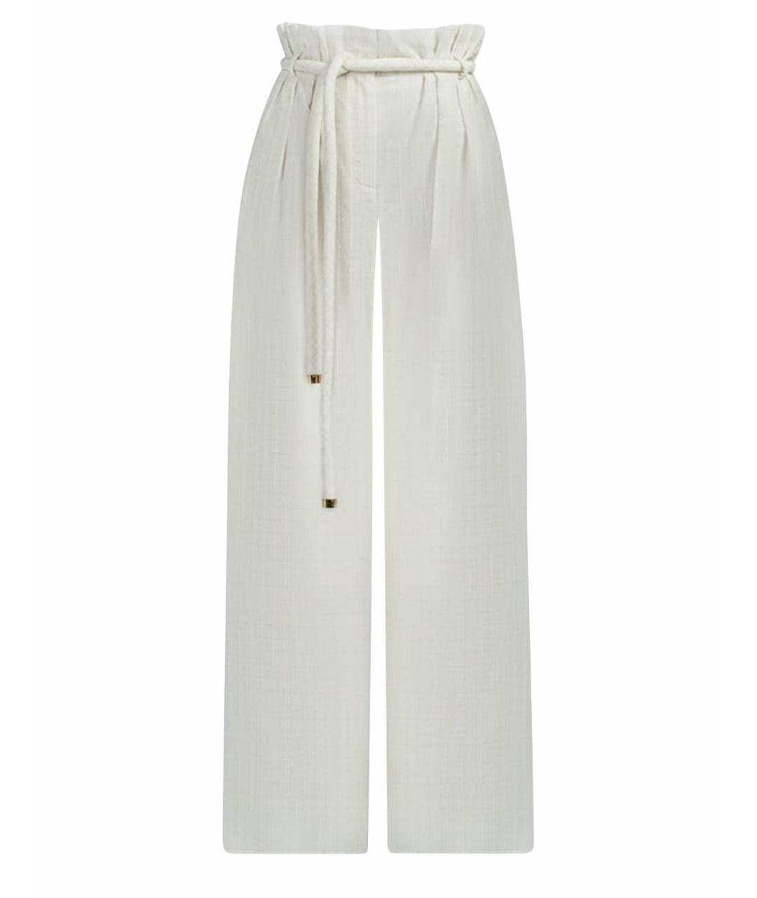 LORO PIANA Бежевые хлопковые брюки широкие, фото 1