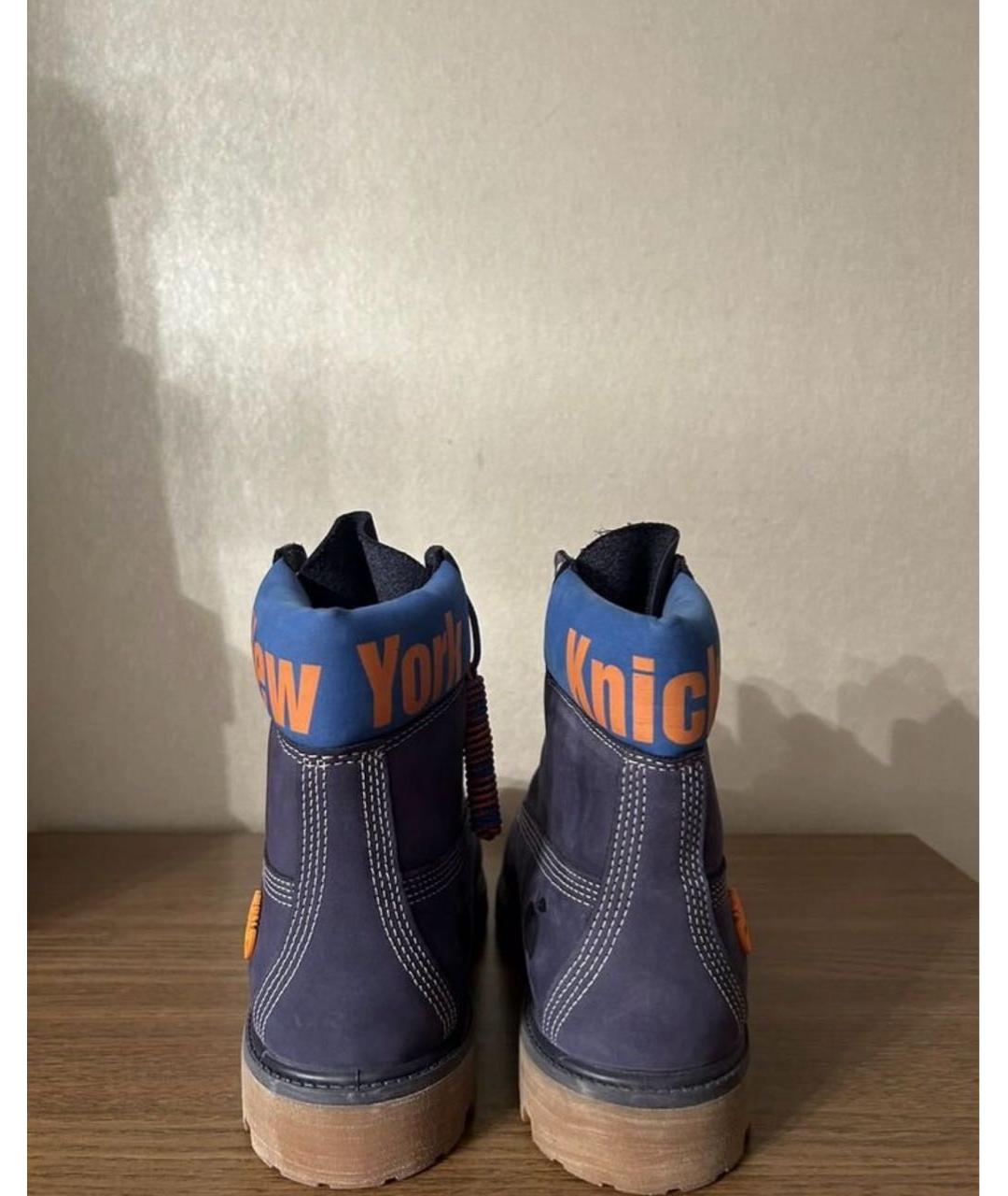 TIMBERLAND Синие нубуковые высокие ботинки, фото 4