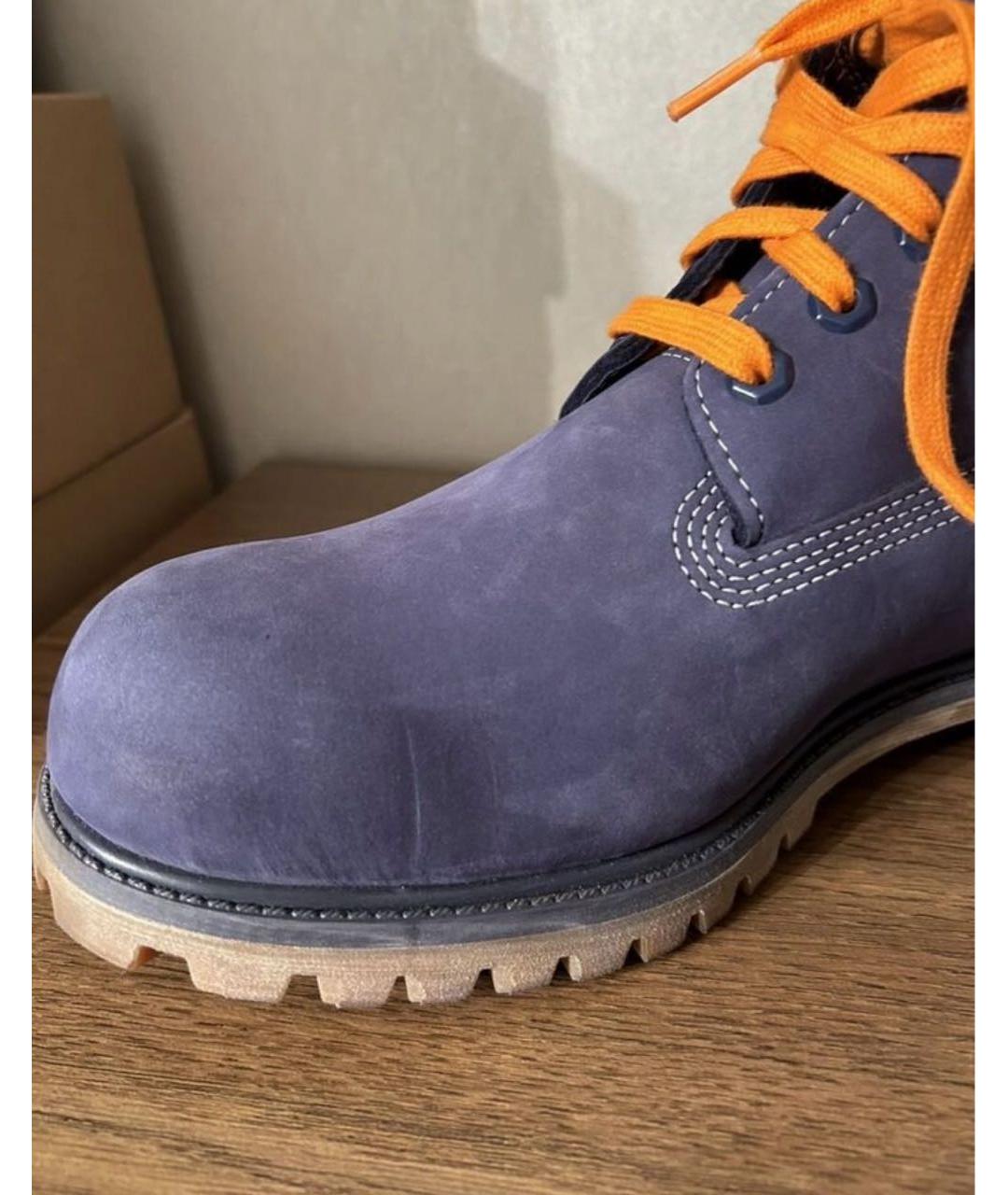 TIMBERLAND Синие нубуковые высокие ботинки, фото 6