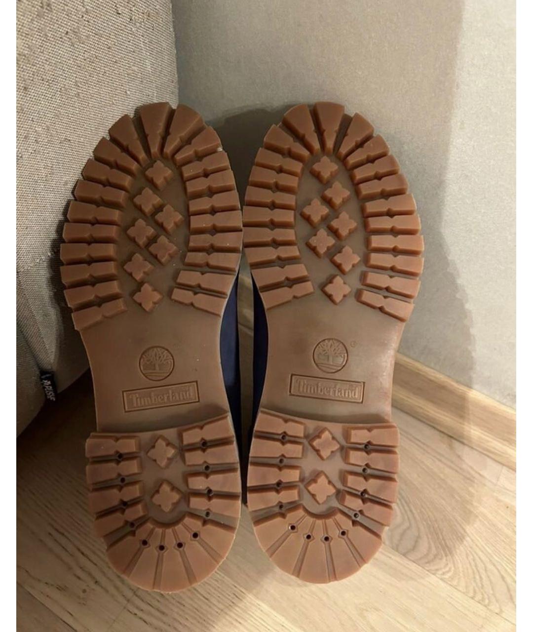 TIMBERLAND Синие нубуковые высокие ботинки, фото 5