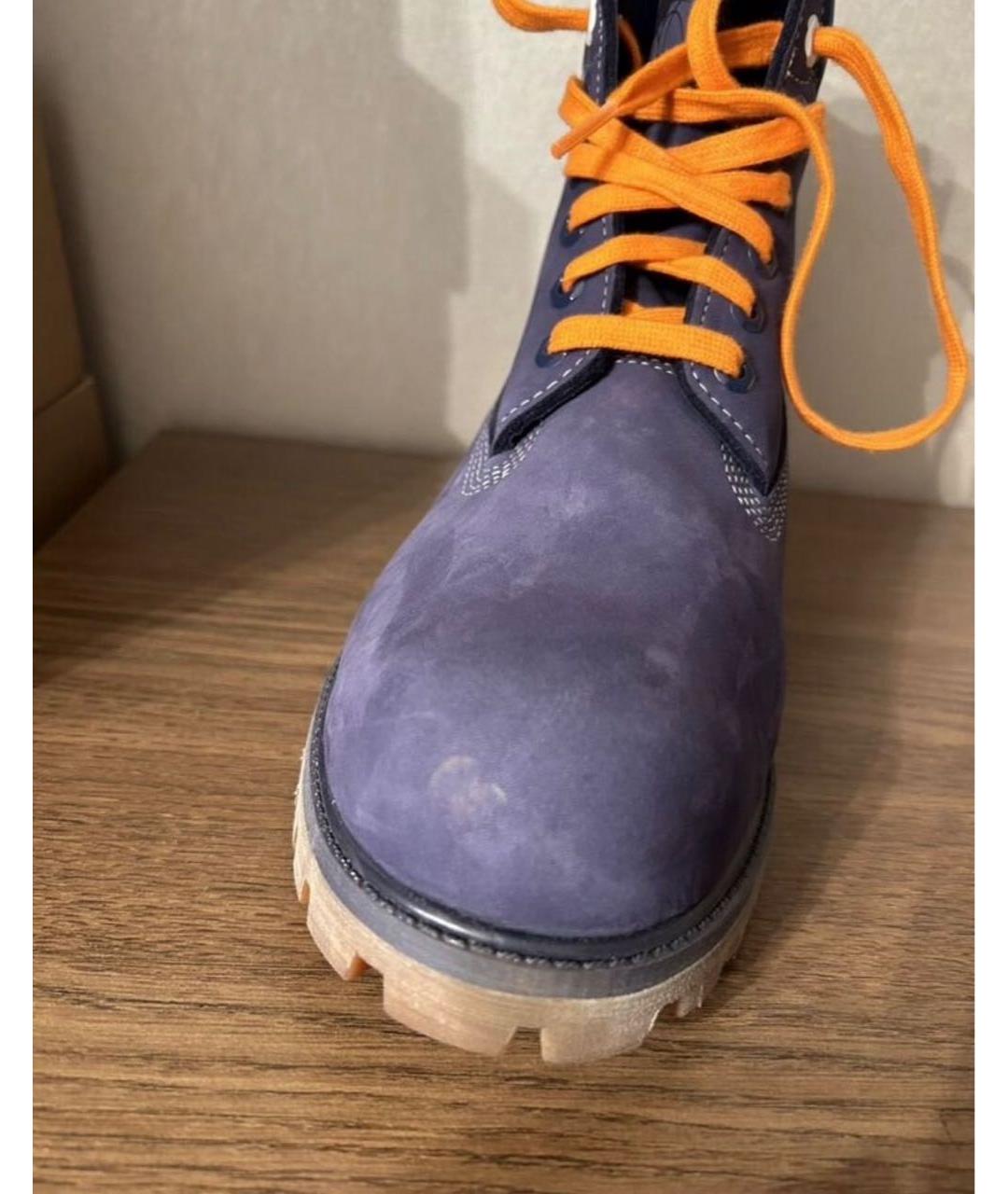 TIMBERLAND Синие нубуковые высокие ботинки, фото 7