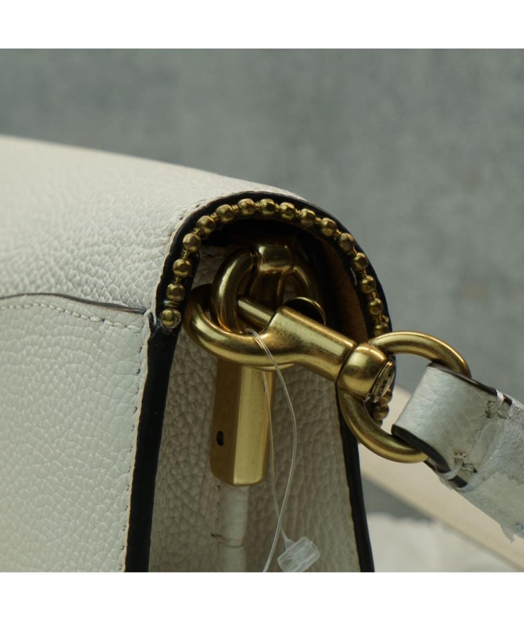 COACH Белая кожаная сумка через плечо, фото 8