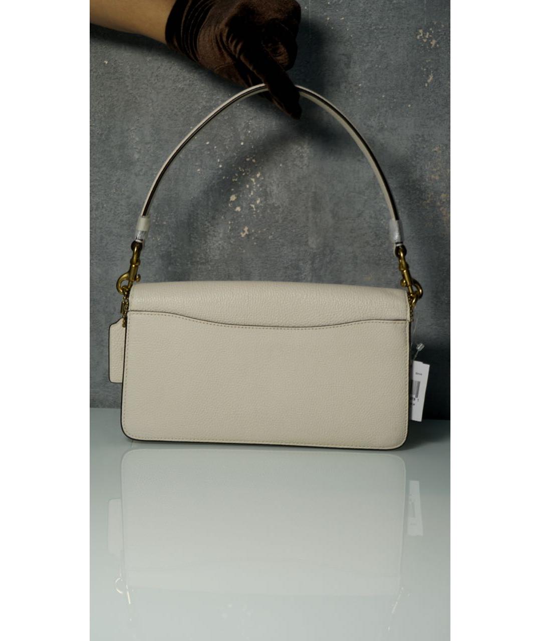 COACH Белая кожаная сумка через плечо, фото 3
