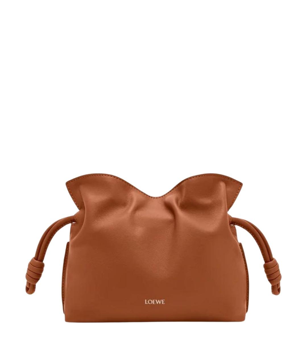 LOEWE Коричневая кожаная сумка через плечо, фото 1